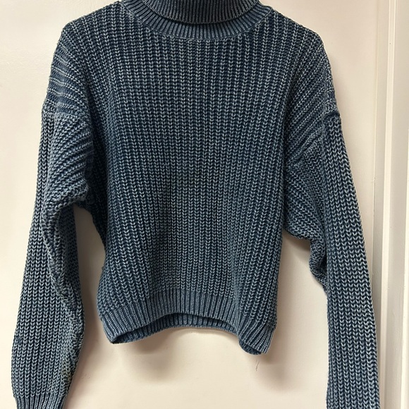 Denim Eminent Design Turtleneck Sweater - Picture 6 of 10